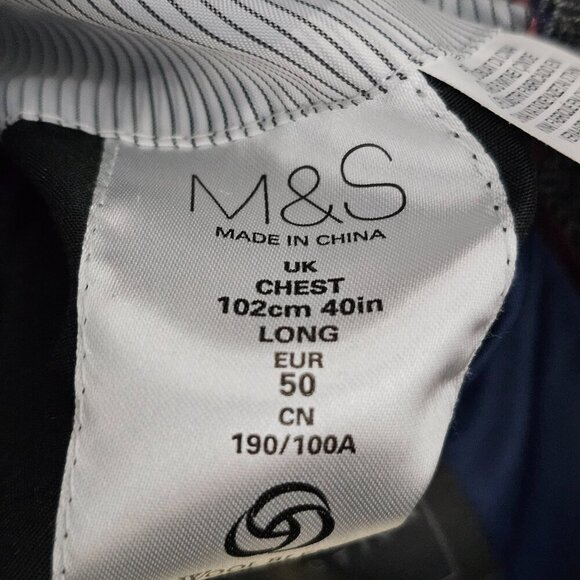 Mark & Spencer 40L Gray HB 2-Button Sport Coat Blazer Jacket P168 - Picture 11 of 11